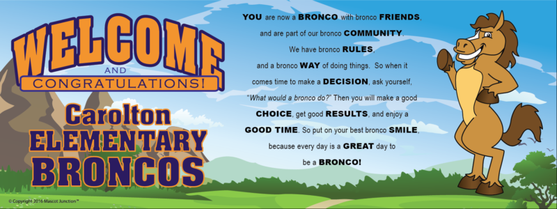 Bronco Banner PBIS poster broncos